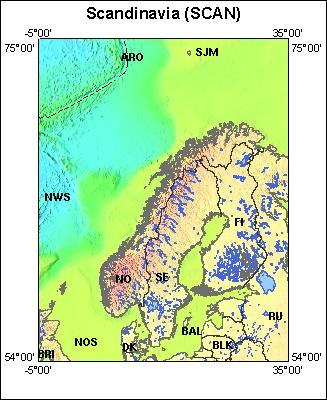 Map of Atlas area: scan, regions