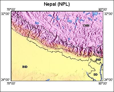 Map of Atlas area: npl, regions