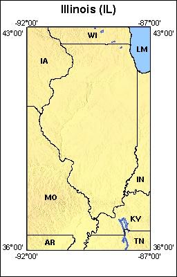 Map of Atlas area: il, regions