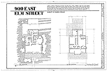 Walnut-Dollison Historic District, Albert A. Hamel, first and second floor plans