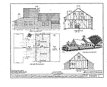 Shanunga, drawing, 2nd floor plan, view from southeast, cross-section