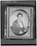 First president of the Republic of Liberia 1848-1856. Joseph Jenkins Roberts, three-quarter length portrait, full
face.