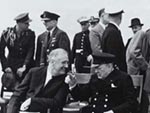 Franklin Roosevelt and Winston Churchill at the Atlantic Conference