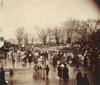 Crowd at Lincoln's second inauguration, 1865