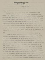 William Howard Taft to Helen Taft Manning, April 13, 1924