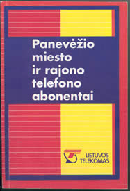Cover of Panevezio miesto ir rajono telefono abonentai, 1995