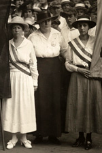Two suffragists being arrested