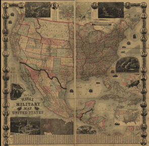 New Naval and Military Map of the United States, 1862.