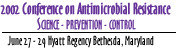 2002 Conference on Antimicrobial Resistance Logo