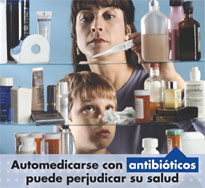 Automedicarse con antibióticos puede perjudar su salud