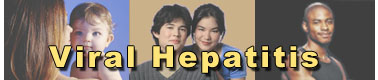 Header image composite of three pictures with various people groups and titile, "Virla Hepatitis"