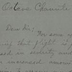 Wilbur Wright to Octave Chanute. 5/13/1900