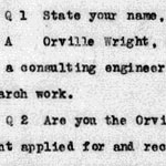 Orville Wright, Deposition