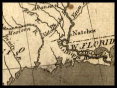 detail from an early map of Louisiana