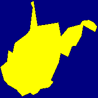 Image of the state of West Virginia