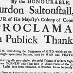 Proclamation for a Publick Thanksgiving, 1721