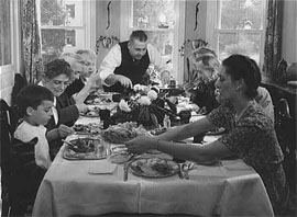 Thanksgiving dinner scene
