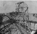 Placer Mining --Columbia,Tuolumne County - the hoisting wheel of the Daley Claim