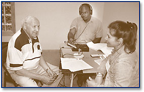 Image: 2000 field school participants performing an interview