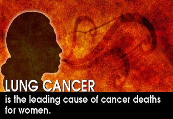 Cover: A woman's profile. Text says: Lung cancer is the leading cause of cancer deaths for women.
Inside: Reduce your risk of lung cancer: don’t smoke, avoid secondhand smoke, make your home and workplace safer. Learn more about lung cancer. Link to: http://www.cdc.gov/cancer/lung/.