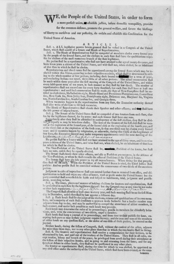 Image 233 of 1117, Constitution, Printed, with Marginal Notes by Geor