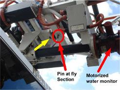 properly seated pin at the fly section