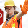 teen directing traffic