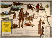 Nebraska Centennial Literary Map and Guide to Nebraska Authors