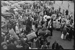 Japanese Americans waiting for trains