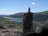 Prehistoric rock stack above Boot Lake