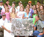 NRCS Earth Team Volunteers, local Girl Scouts, and the Brandon, Mississippi, High School vo-ag class participating in a World Monitoring Month event