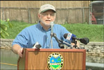 Jesse Wilson, Florida NRCS State Agricultural Engineer speaks at Loop Canal EWP Project press conference in Coral Gables