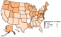 Malignant mesothelioma: Age-adjusted death rates by state, U.S. residents age 15 and over, 1999–2004