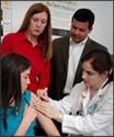 Photograph of a Girl Being Vaccinated