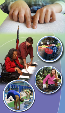 Photo of people with disabilities in various walks of life
