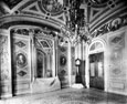 Interior of a room with ornate wall decorations