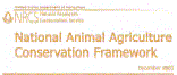 National Animal Agriculture Conservation Framework document cover