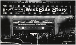 Outside the Winter Garden Theatre after the Broadway Opening