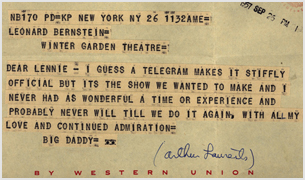 Opening Night Telegram