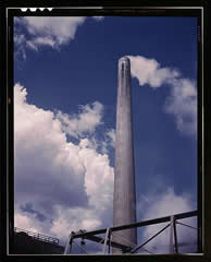 Smoke stack of TVA chemical plant, 1942