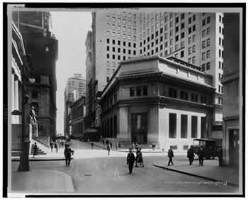 Wall & Broad Steets, New York City,  1929