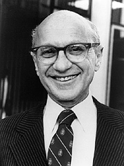 Image of Milton Friedman, 2002, courtesy of the University of Chicago