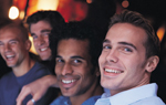 Image of several men in a bar.