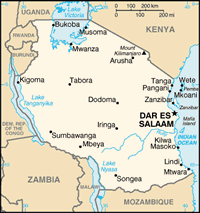 a map to Tanzania