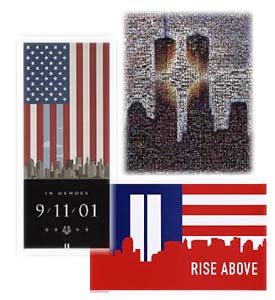 Montage of posters from the 911 Exhibiton