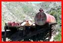 Barrels left at an abandoned mine site