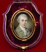 James Madison, bust portrait miniature, facing slightly right