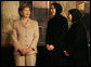 Mrs. Laura Bush smiles during her visit Friday, April 4, 2008, to Stavropoleos Church in Bucharest, Romania. The church, built in 1724, is an artistic monument displaying a well-balanced blend of Byzantine-oriental and Western-baroque elements. White House photo by Shealah Craighead