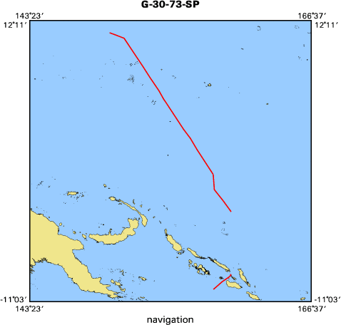 G-30-73-SP map of where magnetics equipment operated