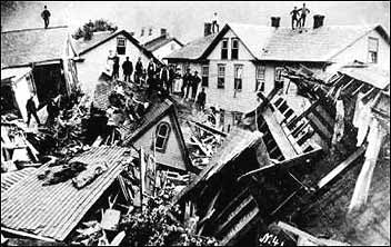 [Cover photo] Aftermath of the Johnstown flood.